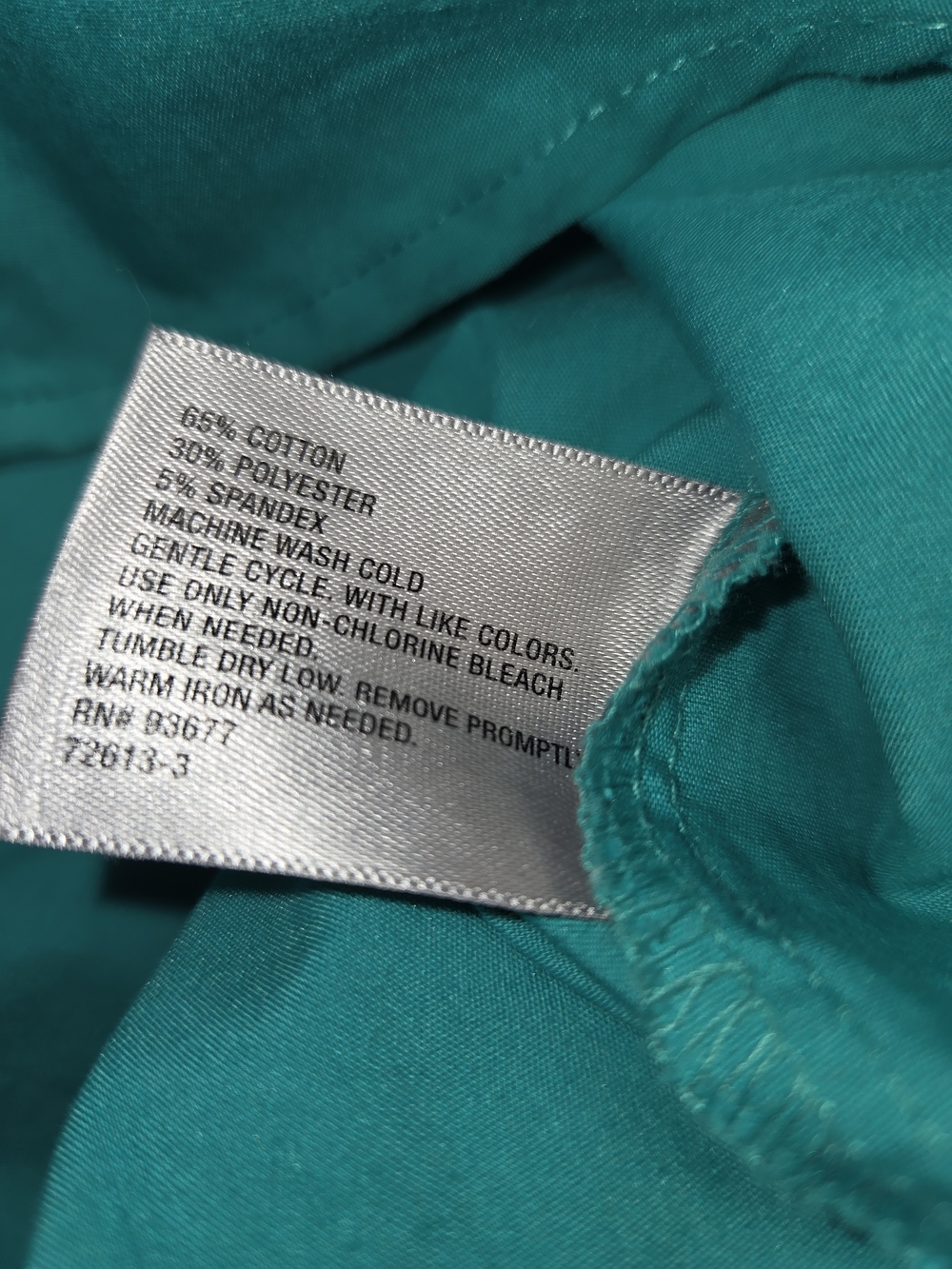 Worthington Teal Short-Sleeve Button-Down Shirt - Picture 3 of 3